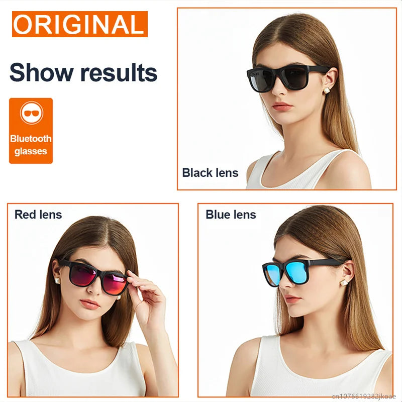New Original Lecoo C8 Smart Glasses Headphone Wireless Bluetooth Sunglasses Outdoor Sport Earphone HD Mic Calling Headset 120Mah