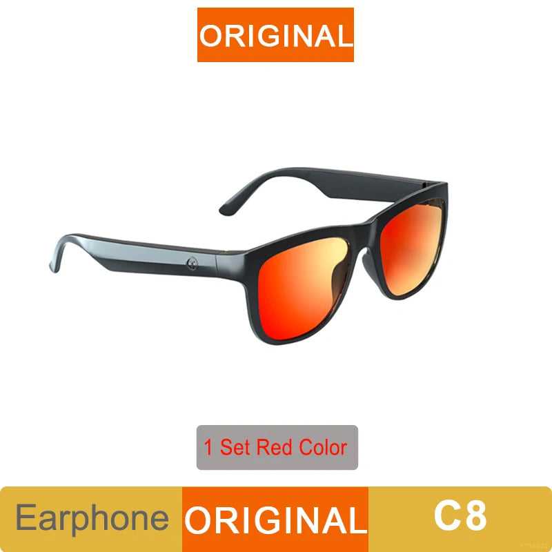 New Original Lecoo C8 Smart Glasses Headphone Wireless Bluetooth Sunglasses Outdoor Sport Earphone HD Mic Calling Headset 120Mah
